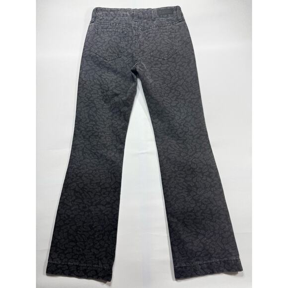 Rock & Roll Denim Youth Girls Trouser Leopard Print Black Jeans - 14 (26x30.5) - Picture 2 of 6